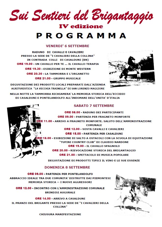 Sui sentieri del brigantaggio 2013